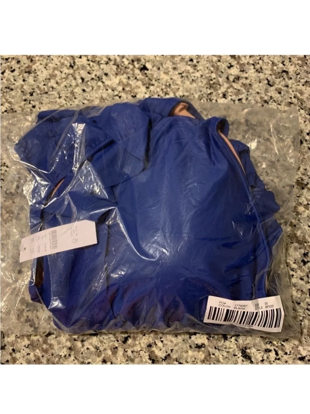 J. Crew Royal Blue Ruffle V-Neck One-Piece Swimsuit